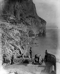 Batería de Avance de Europa, Gibraltar, c.1868 de British Photographer